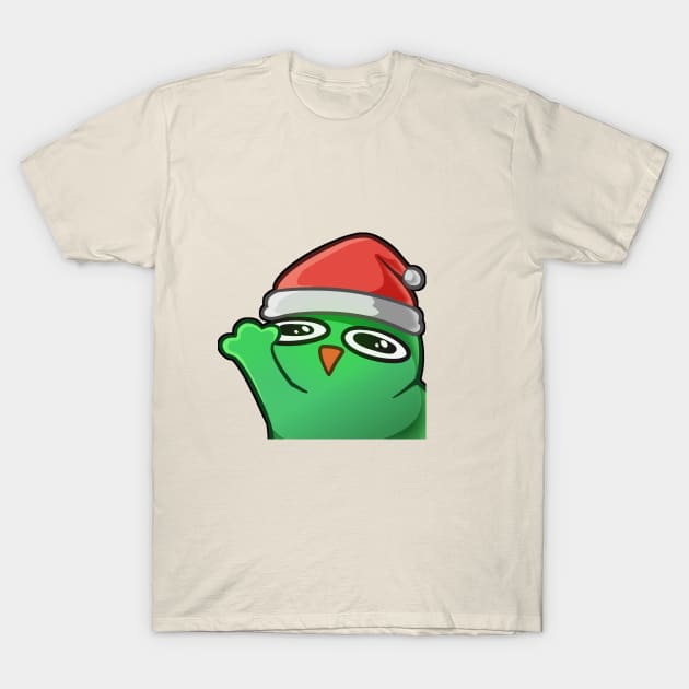 Waving Christmas Froggie T-Shirt by Nucifen